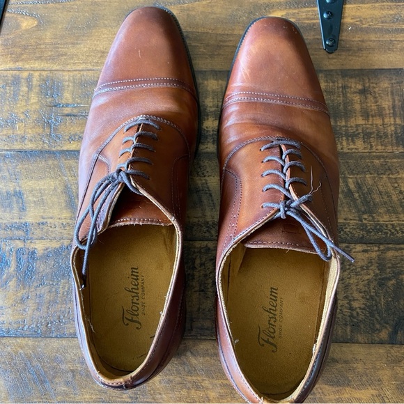 Florsheim Men’s Brown Leather Oxford Dress Shoes, Size 13 M, Classic lace up. - Picture 10 of 10